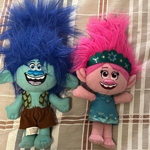 Dreamworks Trolls Movie Plush Lot 2 Poppy Branch Toy Stuffed Animal